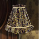 Leopard Animal Print Gold Ruffled Fabric Lampshade