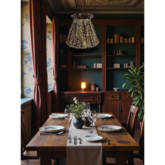 Leopard Animal Print Ruffled Top Fabric Lampshade