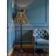 Leopard Animal Print Blue Ruffled Top Fabric Lampshade