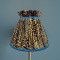 Leopard Animal Print Blue Ruffled Top Fabric Lampshade