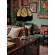 Leopard Animal Print and Black Dome Fabric Lampshades