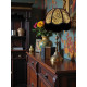 Leopard Animal Print and Black Dome Fabric Lampshades