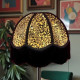 Leopard Animal Print and Black Dome Fabric Lampshades
