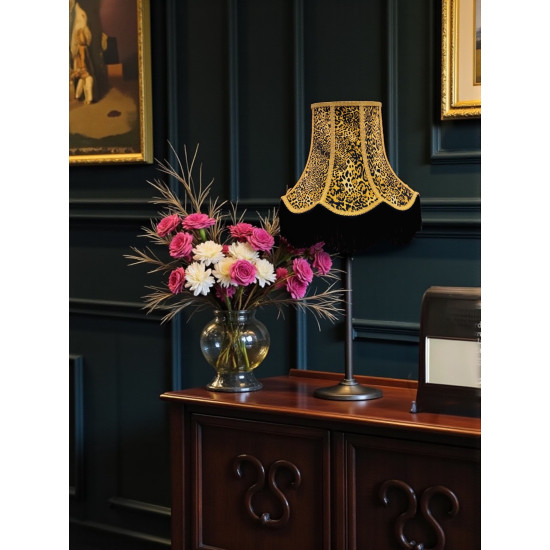 Leopard Animal Print and Gold Fabric Lampshades