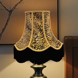 Leopard Animal Print and Gold Fabric Lampshades