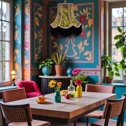 Leopard Animal Print and Pink Fabric Lampshades