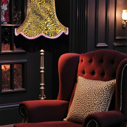 Leopard Animal Print and Pink Fabric Lampshades