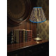 Leopard Animal Print Blue Gathered Fabric Lampshade
