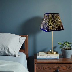 Leopard Animal Print and Black Trapezium Fabric Lampshades