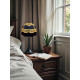 Black and Leopard Print Gold Panelled Dome Fabric Lampshade