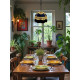 Black and Leopard Print Gold Panelled Dome Fabric Lampshade