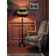 Black and Leopard Print Gold Panelled Dome Fabric Lampshade