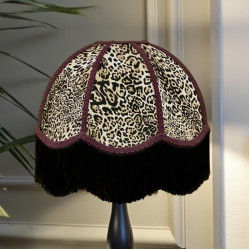 Lynx Animal Print and Purple Dome Fabric Lampshades