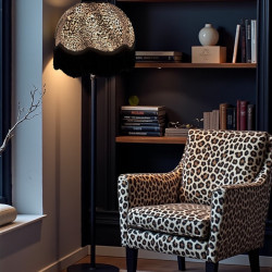 Lynx Animal Print Dome Fabric Lampshades