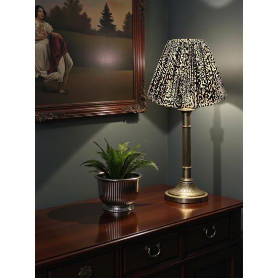 Lynx Animal Print Gathered Fabric Lampshade
