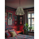 Lynx Animal Print Gathered Fabric Lampshade