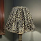 Lynx Animal Print Gathered Fabric Lampshade