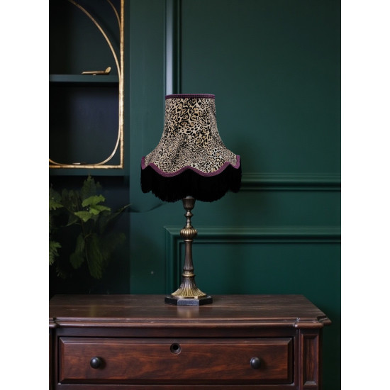 Lynx Animal Print and Purple Fabric Lampshades