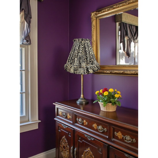 Lynx Animal Print Ruffled Fabric Lampshade