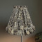 Lynx Animal Print Ruffled Fabric Lampshade