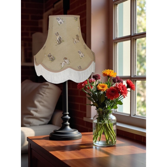 Dogs Design Fabric Scalloped Lampshades