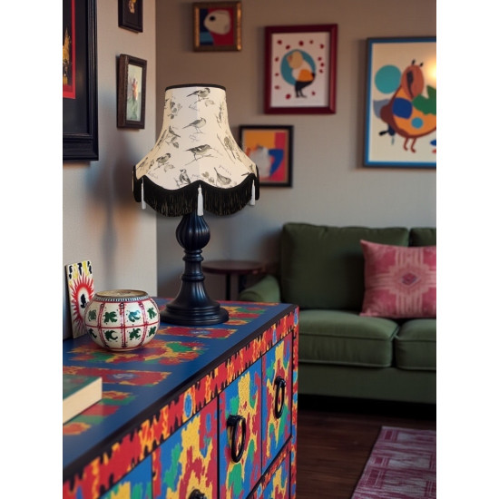Garden Birds Fabric Scalloped Bottom Lampshades