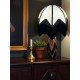 Ivory and Black Art Deco Fabric Lampshade