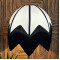 Ivory and Black Art Deco Fabric Lampshade
