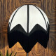 Ivory and Black Art Deco Fabric Lampshade