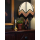 Ivory Black and Gold Art Deco Fabric Lampshade