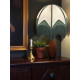 Ivory and Green Art Deco Fabric Lampshade