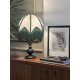 Ivory and Green Art Deco Fabric Lampshade
