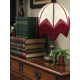 Ivory and Wine Art Deco Fabric Lampshade