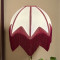 Ivory and Wine Art Deco Fabric Lampshade