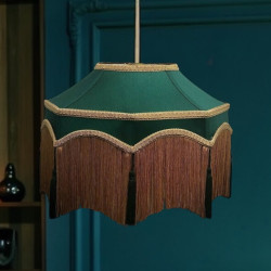 Holly Green Balmoral Downton Abbey Fabric Ceiling Lampshade