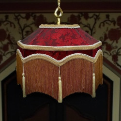 Paisley Jacquard Red Balmoral Downton Abbey Ceiling Lampshade