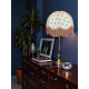 Worker Bee Ivory and Gold Dome Fabric Lampshade