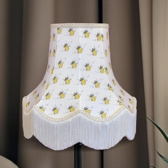 Worker Bee Ivory Fabric Lampshades