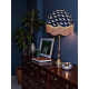 Worker Bee Navy Blue and Gold Dome Fabric Lampshade