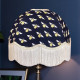 Worker Bee Navy Blue Dome Fabric Lampshade