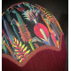 Vibrant Velvet Black and Wine Botanical Parachute Dome Lampshade