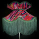 Vibrant Cerise Pink and Green Botanical Victorian Crown Lampshade