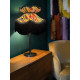 Vibrant Velvet Ochre and Black Botanical Victorian Crown Lampshade