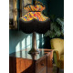Vibrant Velvet Ochre and Black Botanical Victorian Crown Lampshade