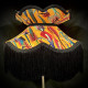 Vibrant Velvet Ochre and Black Botanical Victorian Crown Lampshade