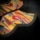 Vibrant Velvet Ochre and Black Botanical Victorian Crown Lampshade