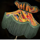 Vibrant Velvet Ochre and Green Botanical Victorian Crown Lampshade