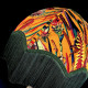 Vibrant Velvet Ochre and Green Botanical Parachute Dome Lampshade