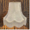 Cream Brocade Fabric Scalloped Bottom Lampshades