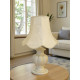 Cream Brocade Modern Fabric Scalloped Lampshade